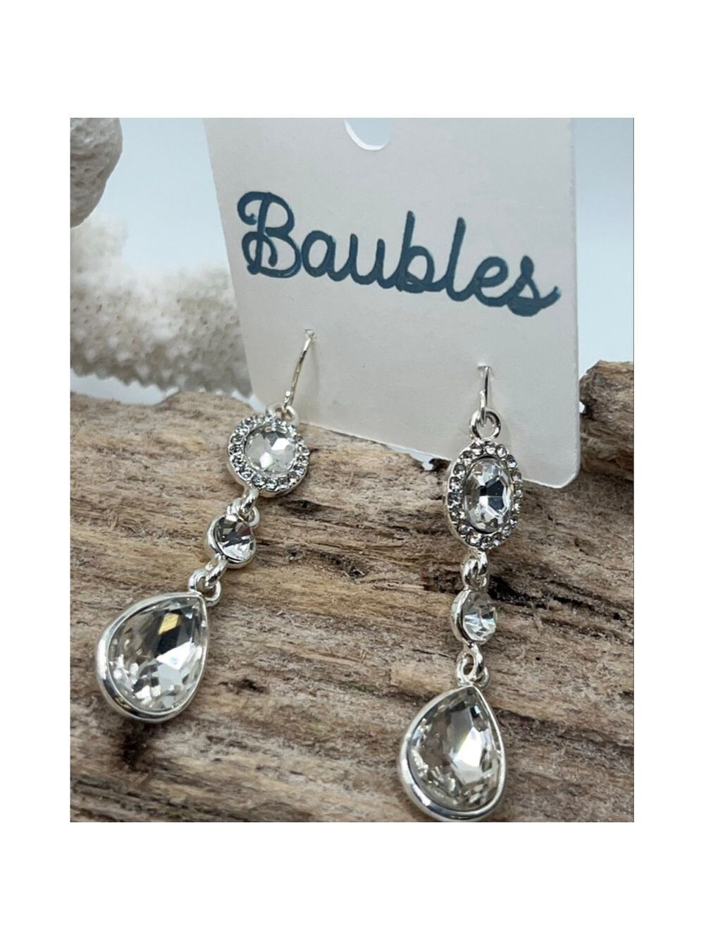 Baubles Silver Austrian Crystal Earrings